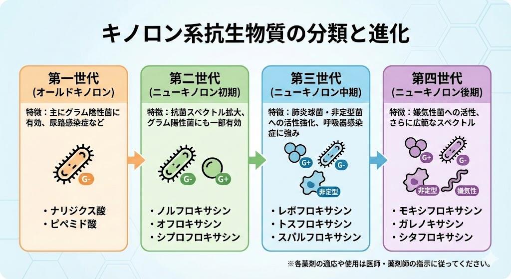 キノロン系抗生物質の一覧と分類