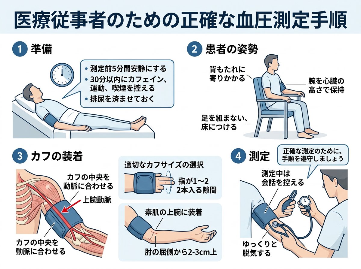 血圧測定の正しい方法と測定時の注意点